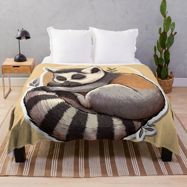 Item preview, Sleeping Lemur – Cute animal illustration in a warm color palette designed and sold by Meiersbeste.