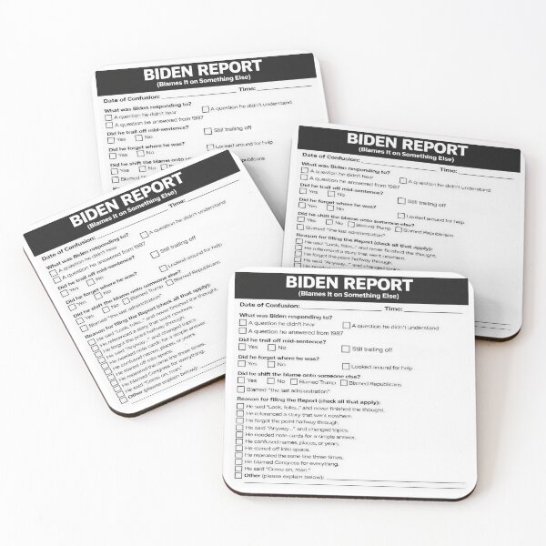 Item preview, Biden Report Checklist – Political Satire designed and sold by The Satire Fuggler.