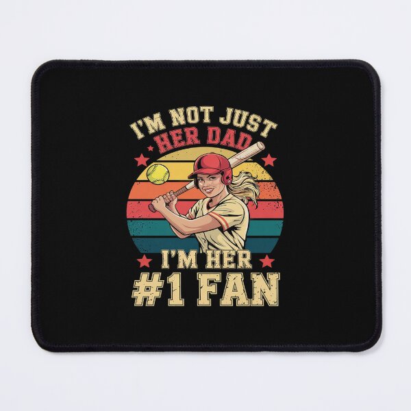Item preview, Not Just Her Dad I'm Her Fan Proud Softball Player  designed and sold by MarkLeedsArt.