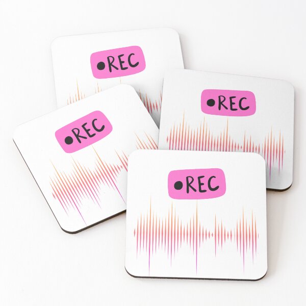 Item preview, Recording Button with Sound Wave Minimalist Design designed and sold by KKCreationz.