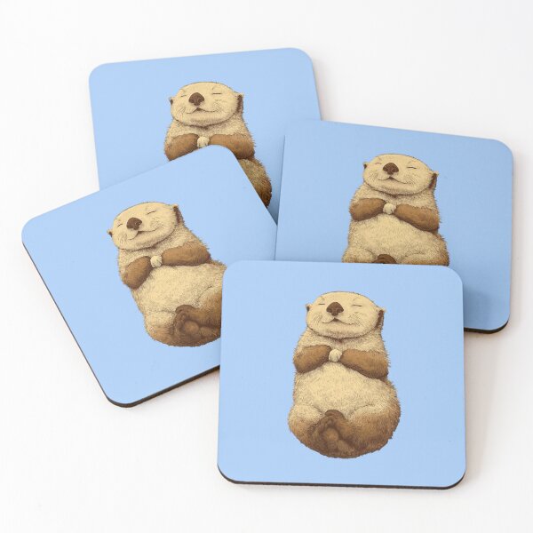 Item preview, Sleeping Otter – Calm animal illustration with closed eyes designed and sold by Meiersbeste.