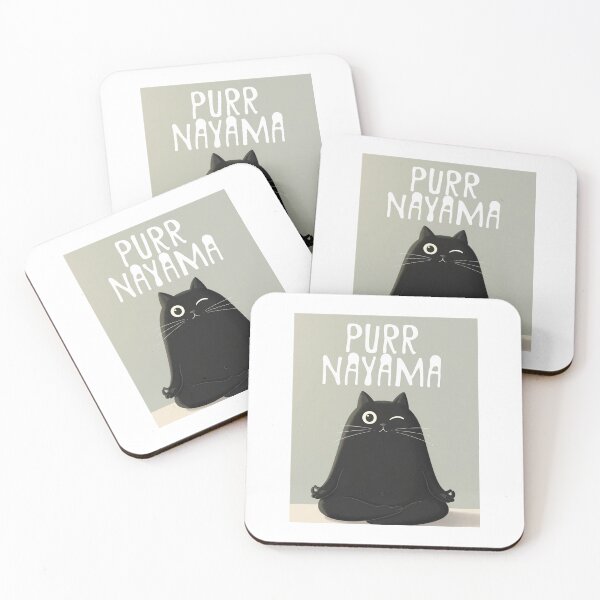 Item preview, Purrnayama - Zen Yoga Black Cat designed and sold by ikidyounot.