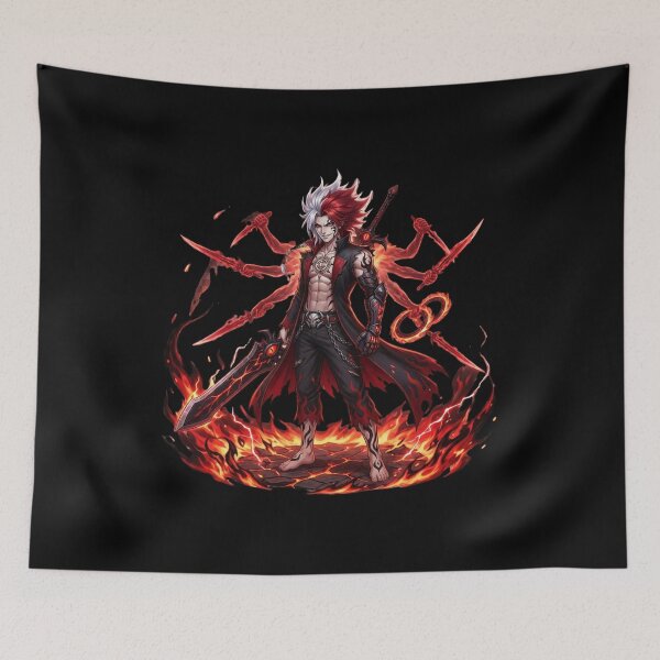 Item preview, Crimson Demon Blade Warrior Original Art designed and sold by ThroneOfAnime.