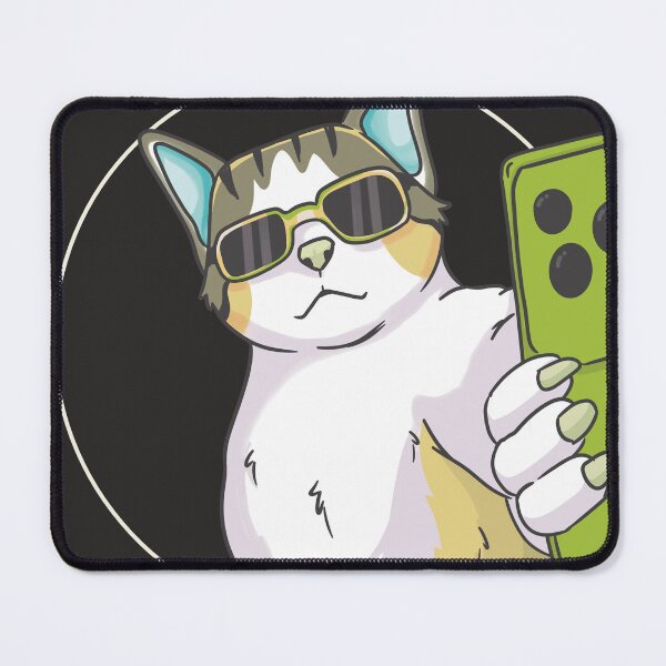 Item preview, The Cool Tech-Savvy Selfie Cat Illustration designed and sold by ELF11design.