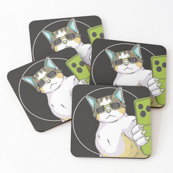 Item preview, The Cool Tech-Savvy Selfie Cat Illustration designed and sold by ELF11design.