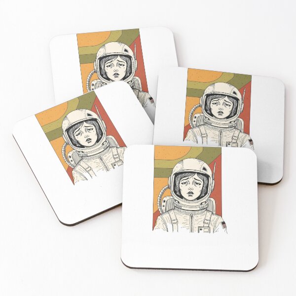 Item preview, Lost Signal – Retro Astronaut Girl Illustration designed and sold by aaljone007.
