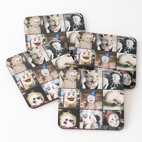 Item preview, Antique Faces Doll Collage designed and sold by JournalOfTales.