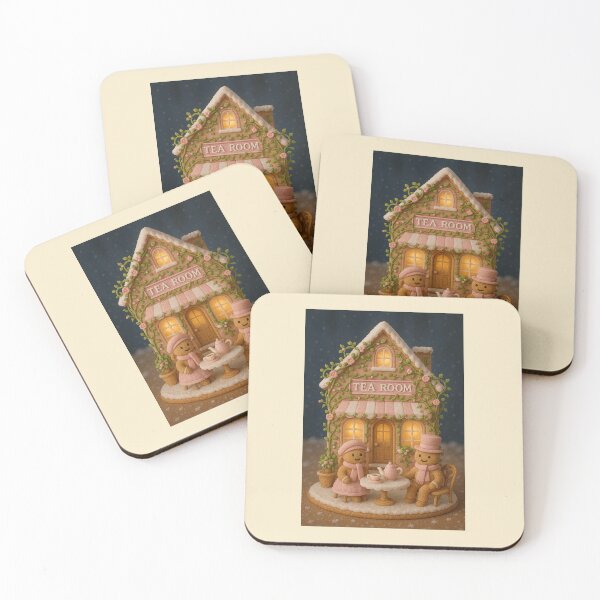 Item preview, Gingerbread English Tea Room – Pink Floral Valentine  Scene designed and sold by Novel Works Studio.