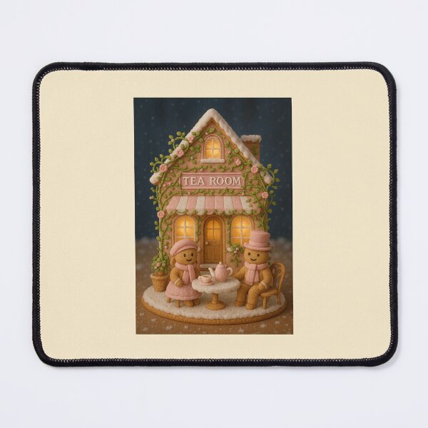 Item preview, Gingerbread English Tea Room – Pink Floral Valentine Scene designed and sold by Novel Works Studio.