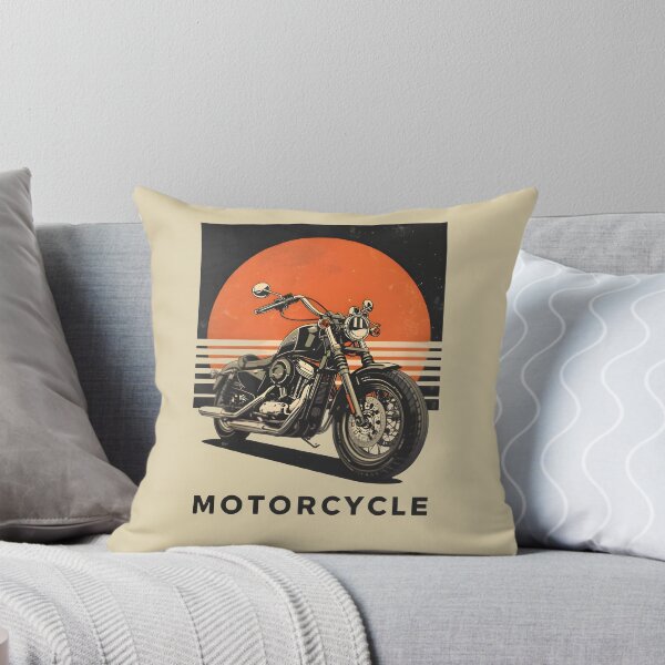 Item preview, Retro Motorcycle Sunset Vintage Biker Art Poster designed and sold by Kruti Collection.