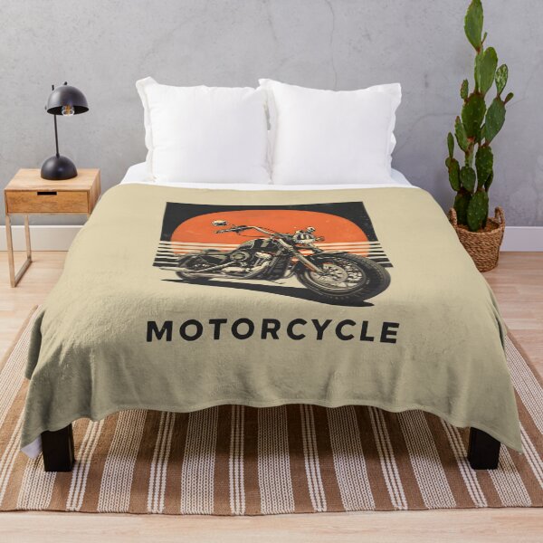 Item preview, Retro Motorcycle Sunset Vintage Biker Art Poster designed and sold by Kruti Collection.