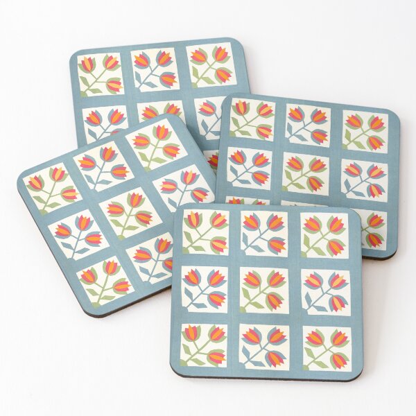 Item preview, 19th Century Tulip Quilt designed and sold by JournalOfTales.