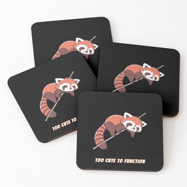 Item preview, Too Cute To Function Red Panda Kawaii Meme designed and sold by AnimalMemeHub.