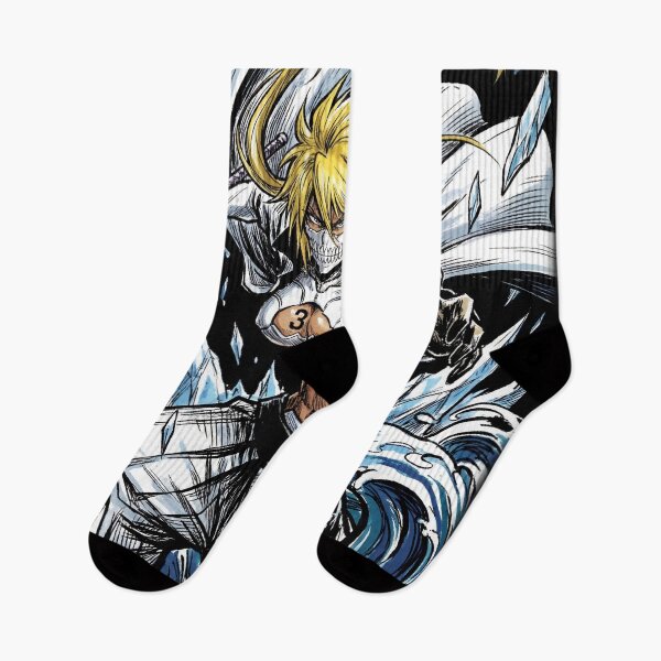 Item preview, Blonde Haired Shark Espada Tercera Arrancar Resurrection Tiburon Water Cascade Swordswoman Hollow Mask Fierce Queen Anime Warrior Fan Art Portrait Illustration Poster T-Shirt Sticker Print Gift designed and sold by Senpaiwaves.