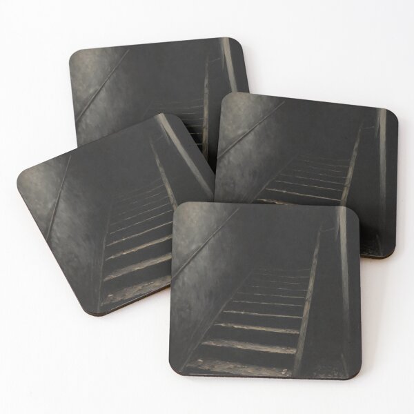 Item preview, Abandoned Staircase in Darkness – Moody Atmospheric Interior Wall Art designed and sold by Visualynx.