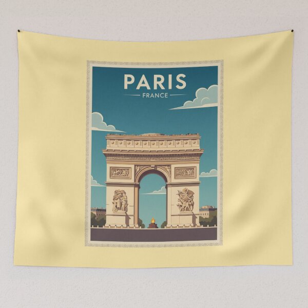 Item preview, Paris Vintage Travel Art - Triumphal Arch - France designed and sold by Wanderprintt.