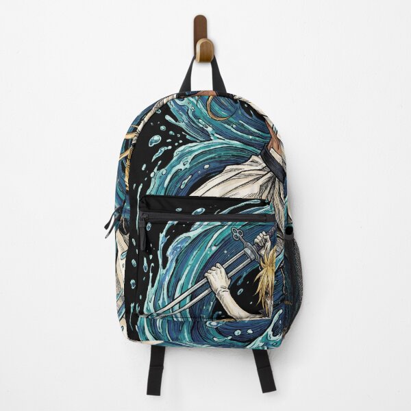 Item preview, Blonde Haired Shark Espada Tercera Arrancar Resurrection Tiburon Water Cascade Swordswoman Hollow Mask Fierce Queen Anime Warrior Fan Art Portrait Illustration Poster T-Shirt Sticker Print Gift designed and sold by Senpaiwaves.