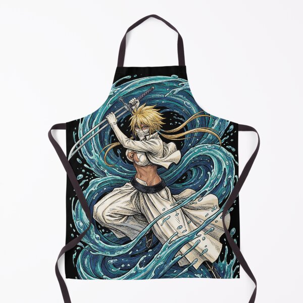 Item preview, Blonde Haired Shark Espada Tercera Arrancar Resurrection Tiburon Water Cascade Swordswoman Hollow Mask Fierce Queen Anime Warrior Fan Art Portrait Illustration Poster T-Shirt Sticker Print Gift designed and sold by Senpaiwaves.