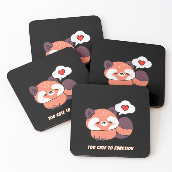 Item preview, Too Cute To Function Red Panda Kawaii Meme designed and sold by AnimalMemeHub.