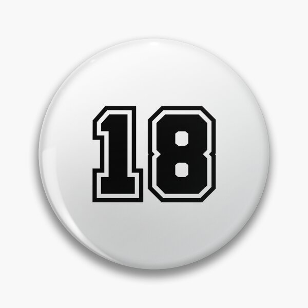 Item preview, Number 18 - Minimalist Digit designed and sold by stickerorange.
