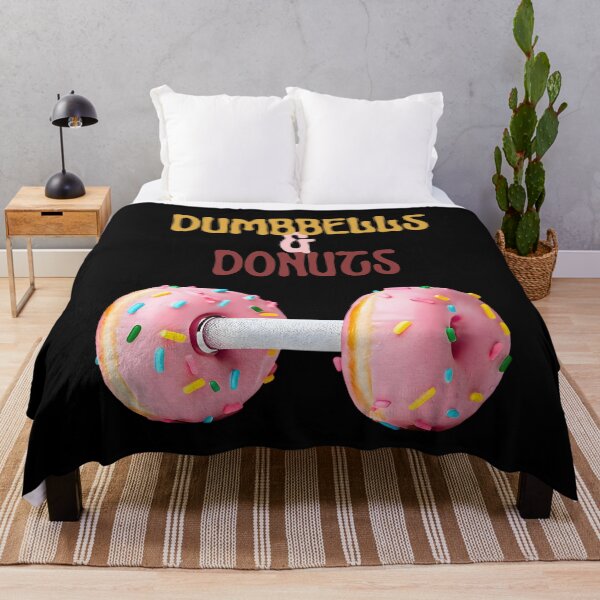 Item preview, Sweet Gains: Dumbbells & Donuts designed and sold by BoldPowStudio.