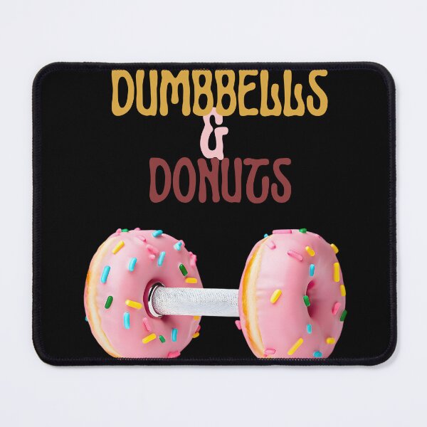 Item preview, Sweet Gains: Dumbbells & Donuts designed and sold by BoldPowStudio.