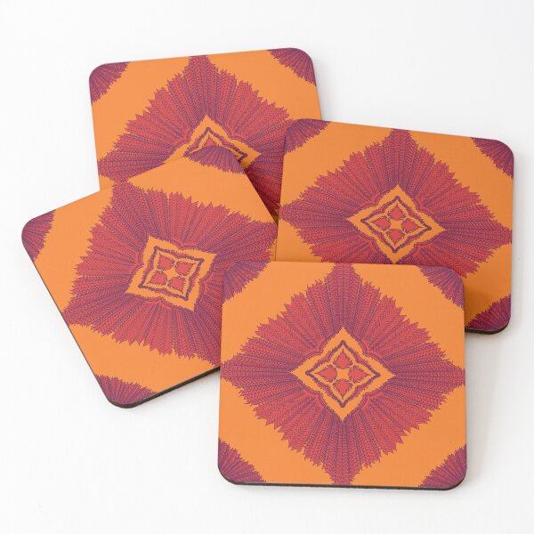 Item preview, Orange Red Gold Power Mandala designed and sold by OIL Pattern Design .