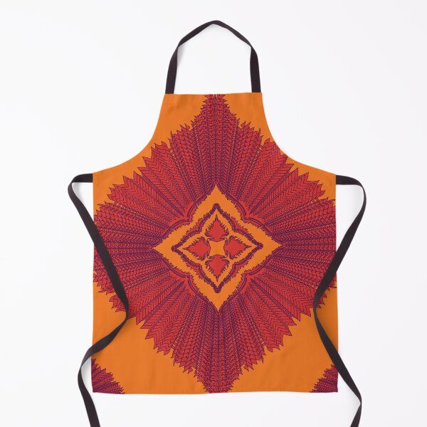 Item preview, Orange Red Gold Power Mandala designed and sold by OIL Pattern Design .