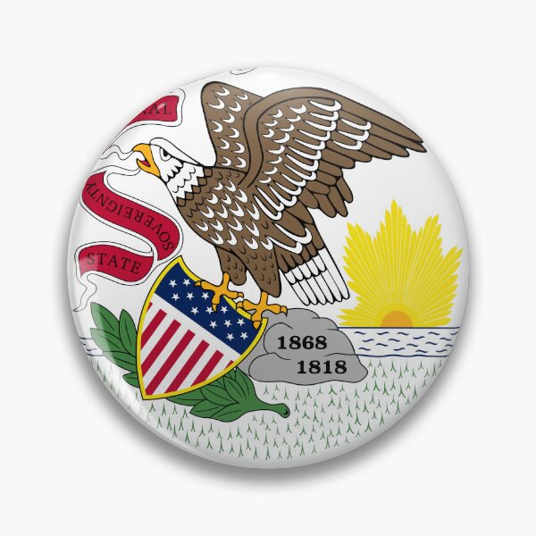 Item preview, Illinois State Flag Clean Design designed and sold by NTGUILTY.