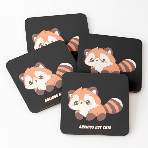 Item preview, Anxious But Cute Red Panda Kawaii Anxiety Meme designed and sold by AnimalMemeHub.