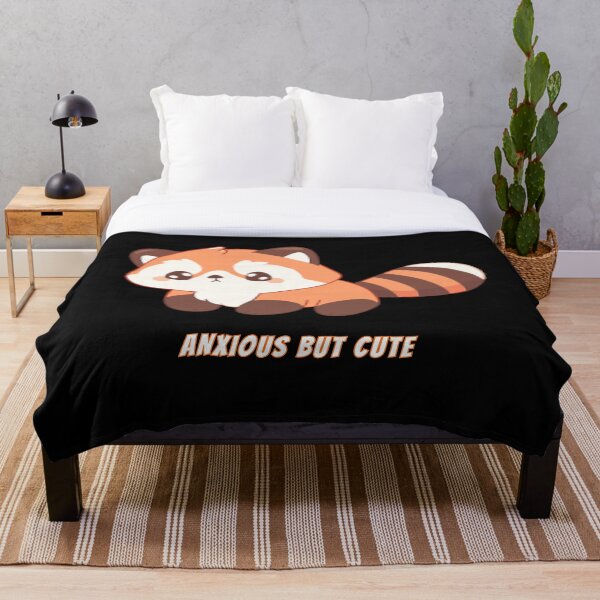 Item preview, Anxious But Cute Red Panda Kawaii Anxiety Meme designed and sold by AnimalMemeHub.