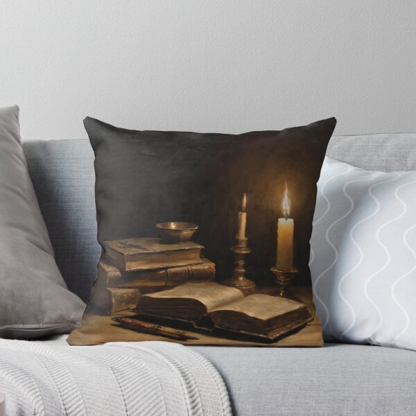 Item preview, Candlelit Books – Dark Vintage Study Aesthetic Wall Art designed and sold by Visualynx.