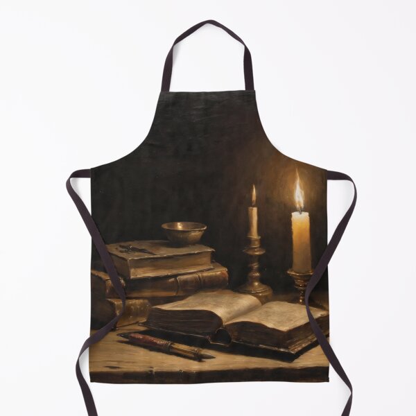 Item preview, Candlelit Books – Dark Vintage Study Aesthetic Wall Art designed and sold by Visualynx.