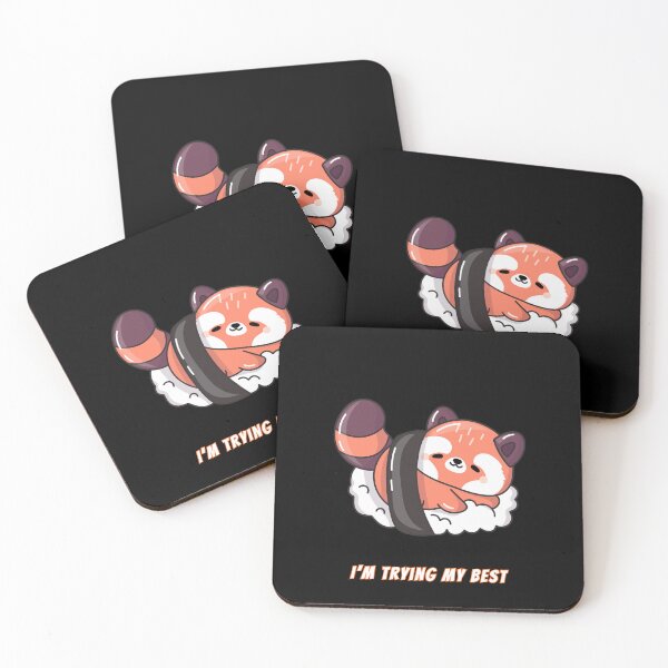 Item preview, I'm Trying My Best Red Panda Kawaii Effort Meme designed and sold by AnimalMemeHub.