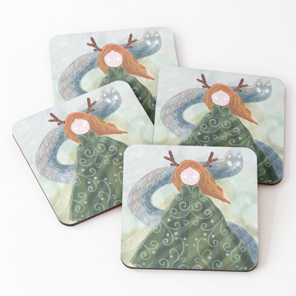 Item preview, Deer girl,  forest myths and symbolic guardians designed and sold by Dormitria.