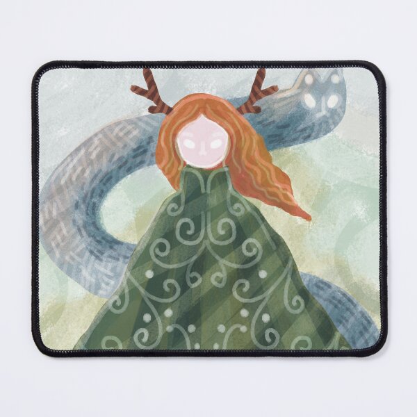 Item preview, Deer girl, forest myths and symbolic guardians designed and sold by Dormitria.