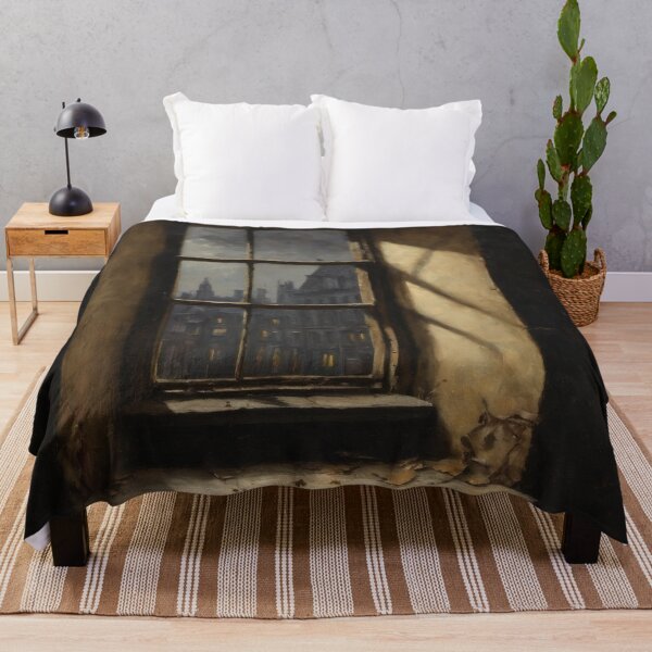 Item preview, Window View at Night – Moody City Interior Atmospheric Wall Art designed and sold by Visualynx.