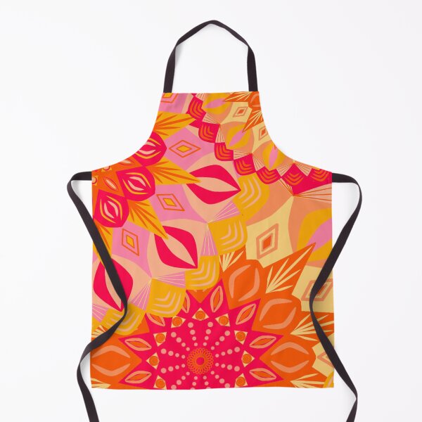 Item preview, Overlapping Mandalas in Orange, Pink, and Yellow – Vibrant Abstract Art designed and sold by CreaTwinkles.