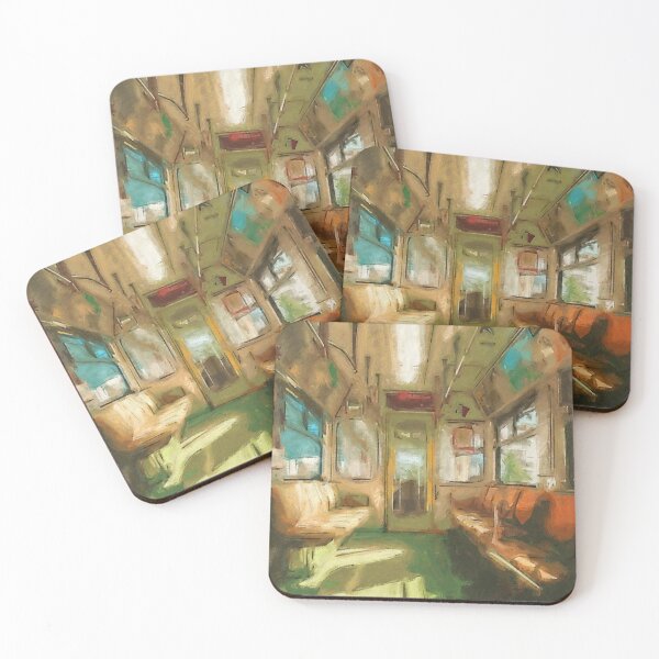 Item preview, Empty Subway Car – Quiet Urban Moment designed and sold by Keyblo-one.