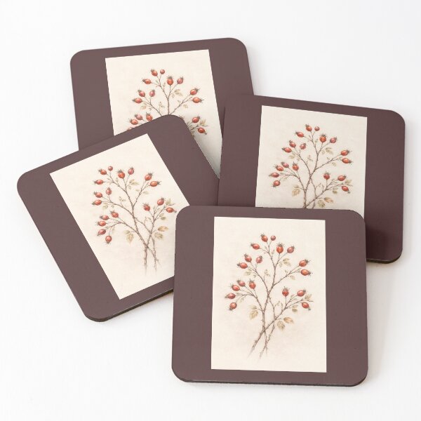 Item preview, Winter Rose Hip – Vintage Botanical Illustration designed and sold by Novel Works Studio.