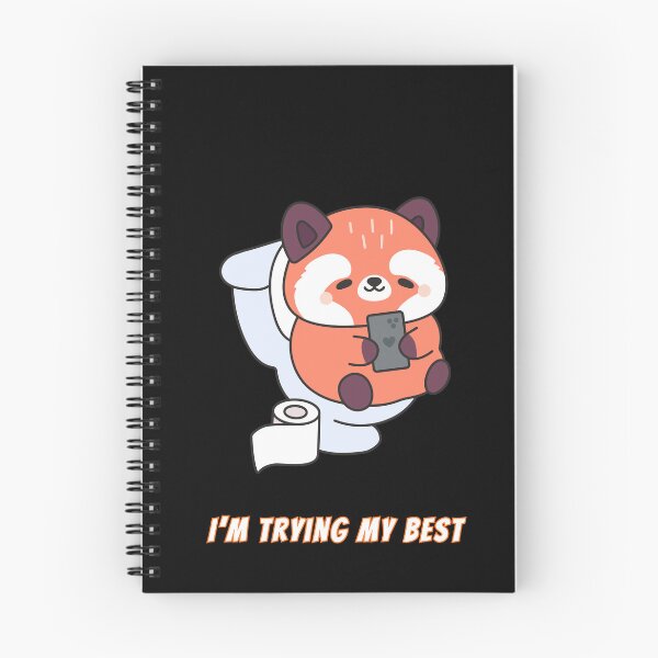 Item preview, I'm Trying My Best Red Panda Toilet Kawaii Meme designed and sold by AnimalMemeHub.