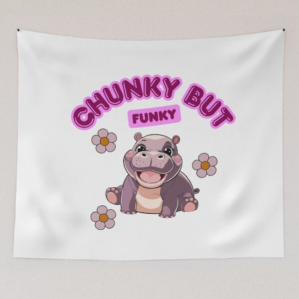 Aperçu de l'œuvre Hippopotame trapu mais funky créée et vendue par SlothPrints.