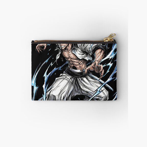Item preview, Blue Haired Panther Espada Sexta Hollow Mask Arrancar Resurrection Pantera Claws Fierce Warrior Anime Swordsman Fan Art Portrait Illustration Poster T-Shirt Sticker Print Gift designed and sold by Senpaiwaves.