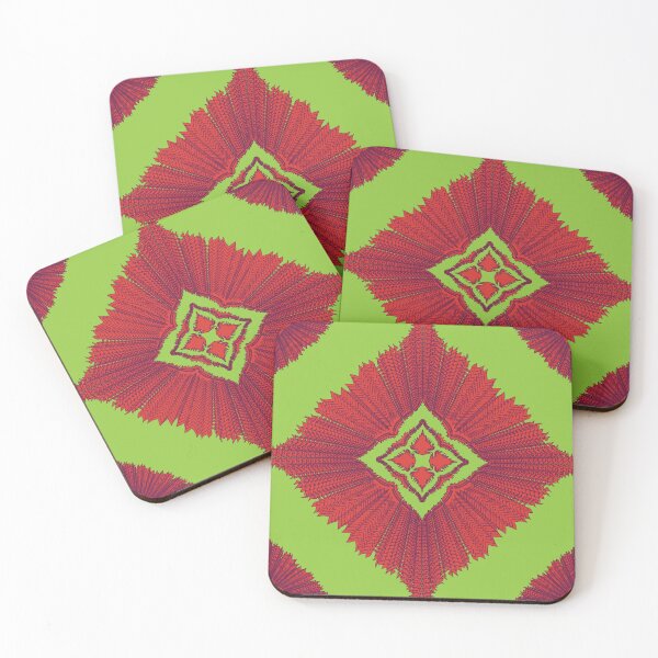 Item preview, Unapologetic Red Green Mandala designed and sold by OIL Pattern Design .