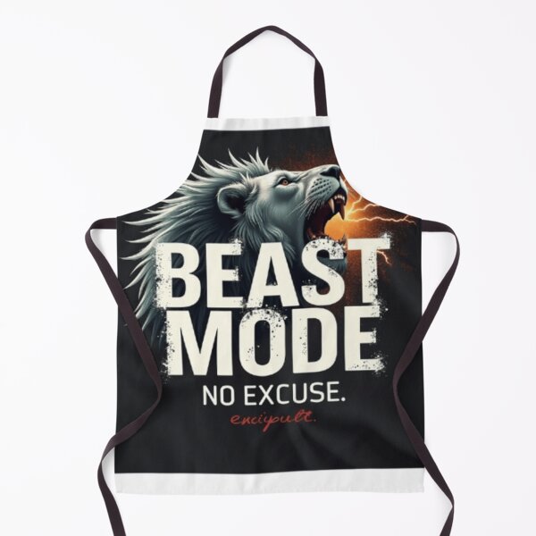Item preview, Beast Mode No Excuse – Fierce Lion Motivational Power Quote Design designed and sold by GloboStyle Design .