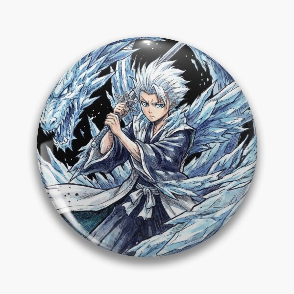 Item preview, White Haired Ice Captain Young Prodigy Zanpakuto Hyōrinmaru Bankai Daiguren Dragon Wings Fan Art Portrait Illustration Poster T-Shirt Sticker Print Gift designed and sold by Senpaiwaves.