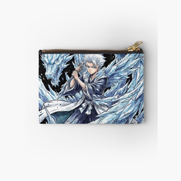 Item preview, White Haired Ice Captain Young Prodigy Zanpakuto Hyōrinmaru Bankai Daiguren Dragon Wings Fan Art Portrait Illustration Poster T-Shirt Sticker Print Gift designed and sold by Senpaiwaves.