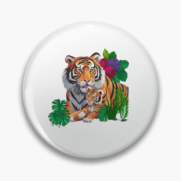 Item preview, Tiger and cub  designed and sold by SlothPrints.