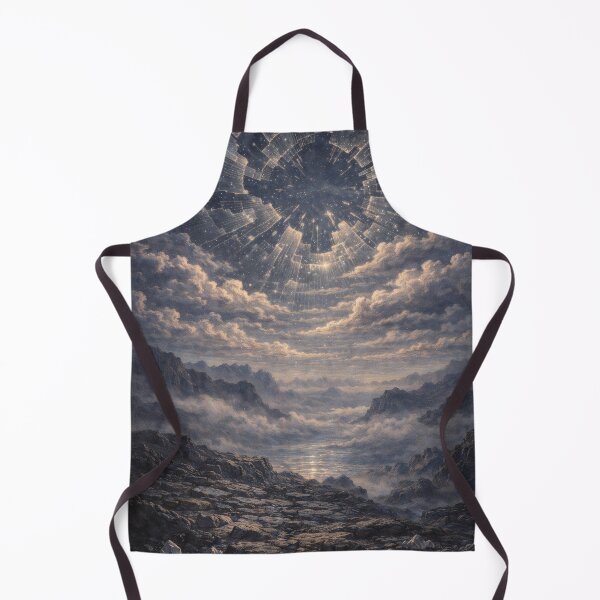 Item preview, Fractured Cosmic Sky Over Rocky Landscape – Surreal Fantasy Wall Art designed and sold by Visualynx.