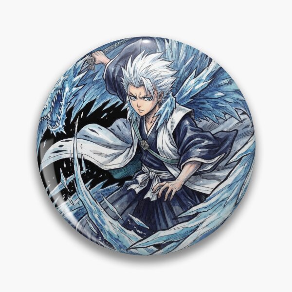 Item preview, White Haired Ice Captain Young Prodigy Zanpakuto Hyōrinmaru Bankai Daiguren Dragon Wings Fan Art Portrait Illustration Poster T-Shirt Sticker Print Gift designed and sold by Senpaiwaves.